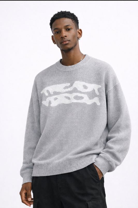 Oversized Knit Crewneck Sweater